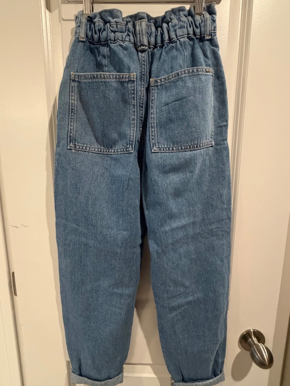 ZARA Paperbag High Waist Relaxed Fit Jeans - Size 0 - Picture 2 of 8